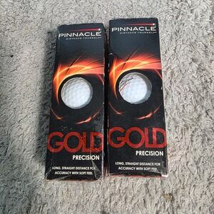 Pinnacle Gold Precision Golf‎ Balls White 2 Sleeves 6 Balls Total Unisex NEW
